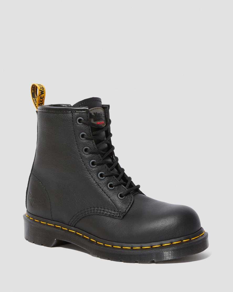 Dr. Martens Maple Zip Newark Steel Toe Arbeidsstøvler Dame Svart [0246TEDJY]
